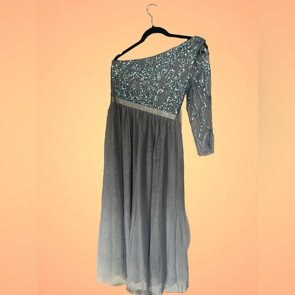 Teal prom dress